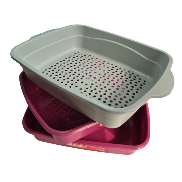 BANHEIRO INTELIGENTE GATO BRINQPET 3 PEÇAS ROSA - Imagem 3