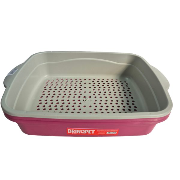 BANHEIRO INTELIGENTE GATO BRINQPET 3 PEÇAS ROSA - Imagem 2