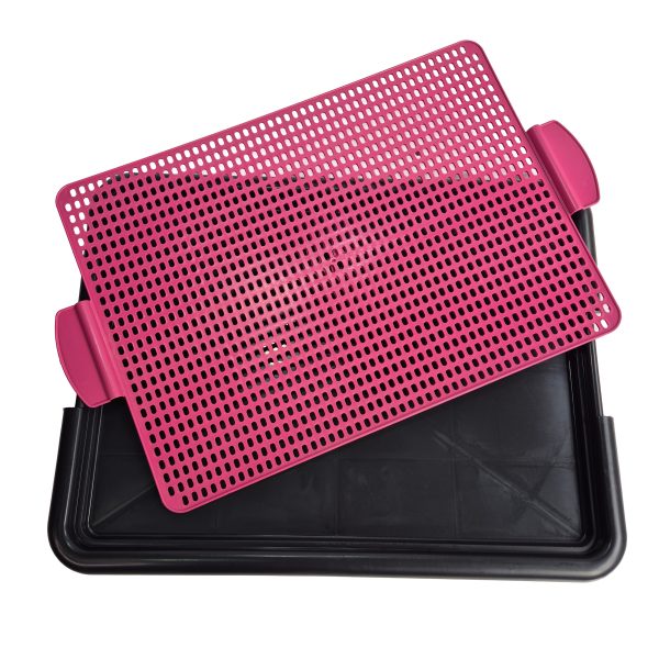 SANITARIO CANINO CÃES CACHORRO ROSA 57x43 BRINQPET - Imagem 3