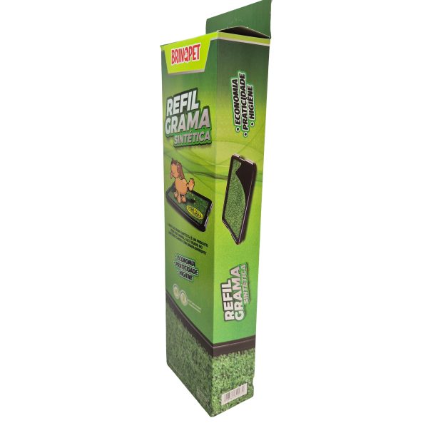 REFIL GRAMA PARA CÃES CACHORRO BRINQPET 50x35 VERDE - Imagem 4