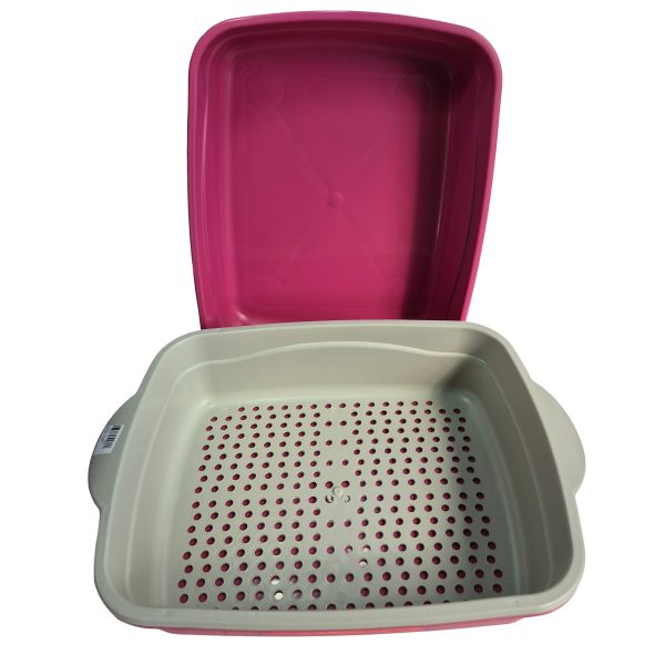 BANHEIRO INTELIGENTE GATO BRINQPET 3 PEÇAS ROSA - Imagem 4