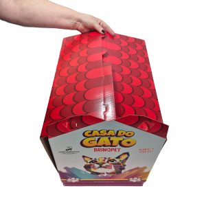 CASINHA PARA GATOS BRINQPET COM ARRANHADOR