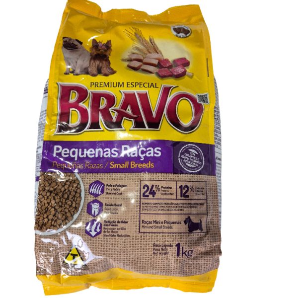 Ração Para Cães Adultos 1kg Mini E Pequenos Bravo - Imagem 4