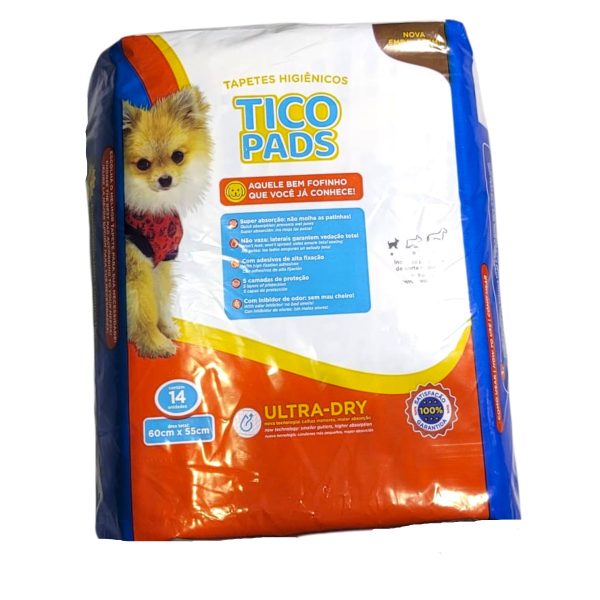 Tapete Higiênico Tico Pads 14 Unidades 60x55cm Ultra-Dry - Imagem 5