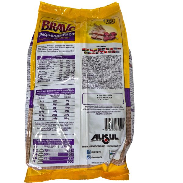 Ração Para Cães Adultos 1kg Mini E Pequenos Bravo - Imagem 2
