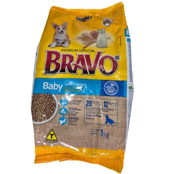 Ração Para Cães Filhotes 1kg Baby Premium Bravo - Imagem 3