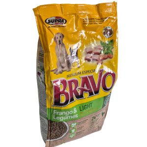 Ração Para Cães Adultos 1kg Light Frango E Legumes Bravo